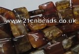 CAG693 15.5 inches 12*12mm square dragon veins agate beads