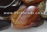 CAG696 15.5 inches 22*32mm twisted freeform dragon veins agate beads