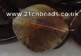 CAG697 15.5 inches 30*35mm freeform dragon veins agate beads