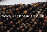 CAG701 15.5 inches 4mm round dragon veins agate beads wholesale