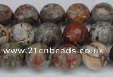 CAG7012 15.5 inches 8mm faceted round ocean agate gemstone beads