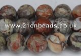 CAG7013 15.5 inches 10mm faceted round ocean agate gemstone beads