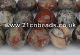 CAG7014 15.5 inches 12mm faceted round ocean agate gemstone beads