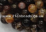 CAG703 15.5 inches 10mm round dragon veins agate beads wholesale