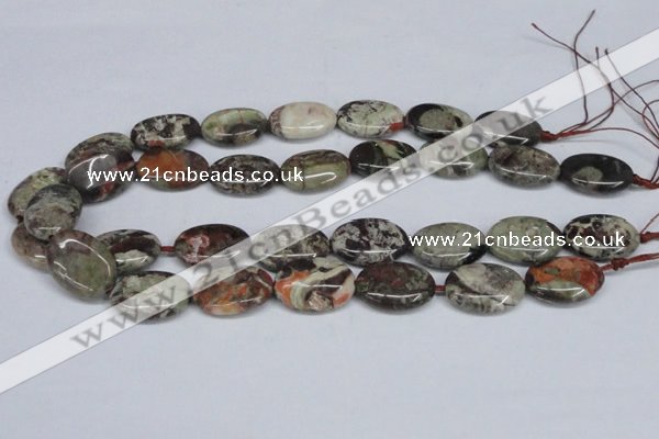 CAG7040 15.5 inches 18*25mm oval ocean agate gemstone beads