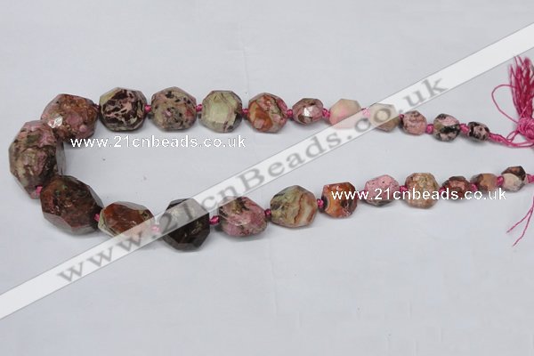 CAG7055 15.5 inches 8*10mm - 20*30mm faceted nuggets ocean agate beads