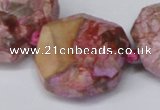 CAG7064 15.5 inches 16*25mm faceted nuggets ocean agate beads