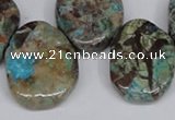 CAG7071 Top drilled 20*30mm - 25*35mm freeform ocean agate beads