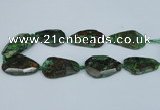 CAG7074 15.5 inches 25*35mm - 35*50mm faceted freeform ocean agate beads