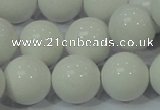 CAG708 15.5 inches 18mm round white agate gemstone beads wholesale