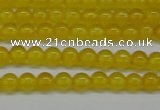 CAG7100 15.5 inches 4mm round yellow agate gemstone beads