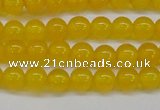 CAG7101 15.5 inches 6mm round yellow agate gemstone beads