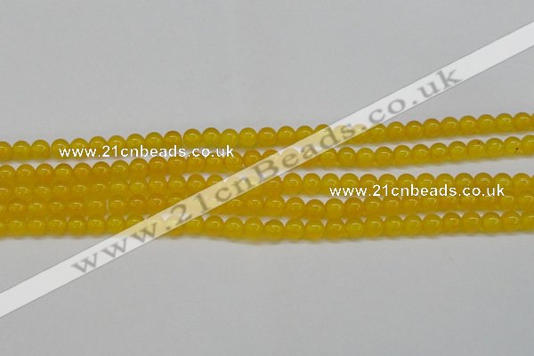 CAG7101 15.5 inches 6mm round yellow agate gemstone beads