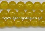 CAG7103 15.5 inches 10mm round yellow agate gemstone beads