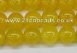 CAG7104 15.5 inches 12mm round yellow agate gemstone beads