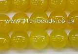 CAG7105 15.5 inches 14mm round yellow agate gemstone beads