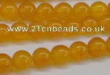 CAG7110 15.5 inches 8mm round yellow agate gemstone beads