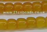 CAG7115 15.5 inches 10*12mm apple-shaped yellow agate gemstone beads