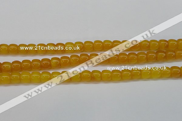 CAG7115 15.5 inches 10*12mm apple-shaped yellow agate gemstone beads