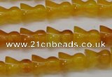 CAG7118 15.5 inches 9*11mm vase-shaped yellow agate gemstone beads