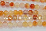 CAG7130 15.5 inches 4mm round red agate gemstone beads