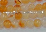 CAG7131 15.5 inches 6mm round red agate gemstone beads