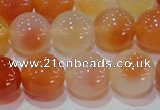 CAG7135 15.5 inches 14mm round red agate gemstone beads