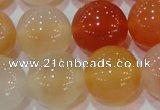 CAG7137 15.5 inches 18mm round red agate gemstone beads