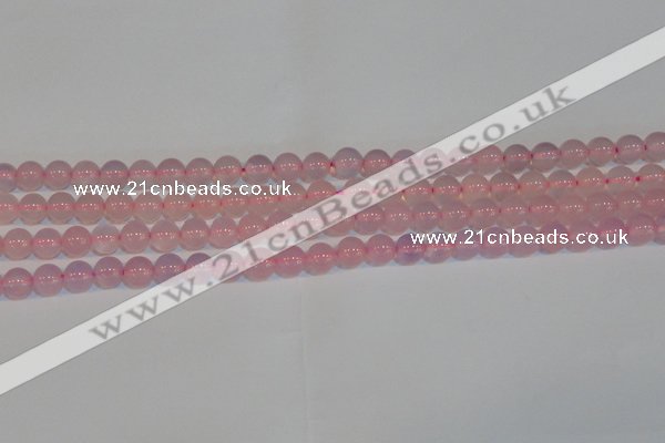 CAG7150 15.5 inches 6mm round pink agate gemstone beads