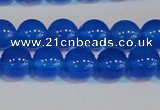 CAG7160 15.5 inches 8mm round blue agate gemstone beads