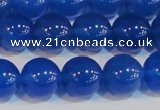 CAG7161 15.5 inches 10mm round blue agate gemstone beads