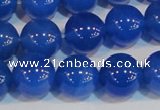 CAG7162 15.5 inches 12mm round blue agate gemstone beads