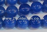 CAG7162 15.5 inches 12mm round blue agate gemstone beads