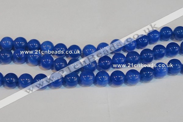 CAG7163 15.5 inches 14mm round blue agate gemstone beads