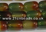 CAG7177 15.5 inches 12*16mm drum rainbow agate gemstone beads