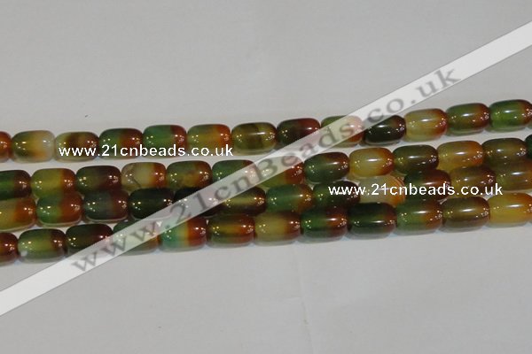 CAG7177 15.5 inches 12*16mm drum rainbow agate gemstone beads