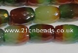 CAG7180 15.5 inches 12*16mm drum rainbow agate gemstone beads