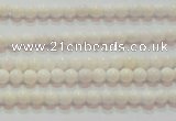 CAG7181 15.5 inches 3mm round white agate gemstone beads