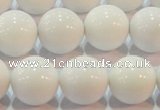 CAG7182 15.5 inches 14mm round white agate gemstone beads