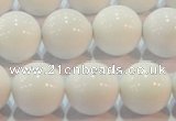 CAG7182 15.5 inches 14mm round white agate gemstone beads