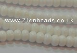 CAG7190 15.5 inches 4*6mm rondelle white agate gemstone beads