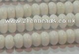 CAG7191 15.5 inches 5*8mm rondelle white agate gemstone beads