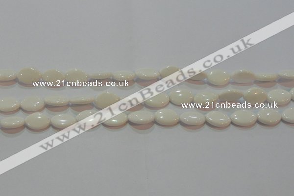 CAG7228 15.5 inches 10*14mm marquise white agate gemstone beads