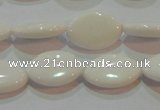 CAG7229 15.5 inches 12*16mm marquise white agate gemstone beads