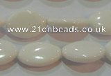 CAG7230 15.5 inches 13*18mm marquise white agate gemstone beads