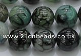 CAG7326 15.5 inches 16mm round dragon veins agate beads wholesale