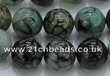 CAG7326 15.5 inches 16mm round dragon veins agate beads wholesale