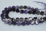 CAG7352 15.5 inches 14*15mm - 16*18mm octagonal dragon veins agate beads