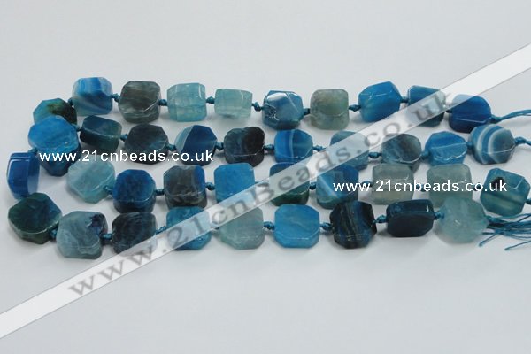 CAG7353 15.5 inches 14*15mm - 16*18mm octagonal dragon veins agate beads