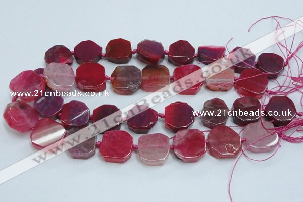 CAG7357 15.5 inches 18*20mm - 20*22mm octagonal dragon veins agate beads